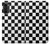 S1611 Black and White Check Chess Board Hülle Schutzhülle Taschen für Motorola Moto G52, G82 5G