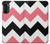 S1849 Pink Black Chevron Zigzag Hülle Schutzhülle Taschen für Motorola Moto G52, G82 5G