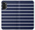 S2767 Navy White Striped Hülle Schutzhülle Taschen für Motorola Moto G52, G82 5G