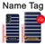 S2767 Navy White Striped Hülle Schutzhülle Taschen für Motorola Moto G52, G82 5G