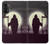S3262 Grim Reaper Night Moon Cemetery Hülle Schutzhülle Taschen für Motorola Moto G52, G82 5G