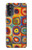 S3409 Squares Concentric Circles Hülle Schutzhülle Taschen für Motorola Moto G52, G82 5G