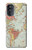 S3418 Vintage World Map Hülle Schutzhülle Taschen für Motorola Moto G52, G82 5G