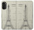 S3474 Eiffel Architectural Drawing Hülle Schutzhülle Taschen für Motorola Moto G52, G82 5G