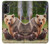 S3558 Bear Family Hülle Schutzhülle Taschen für Motorola Moto G52, G82 5G