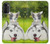 S3795 Kitten Cat Playful Siberian Husky Dog Paint Hülle Schutzhülle Taschen für Motorola Moto G52, G82 5G