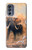 S1292 Dusty Elephant Egrets Hülle Schutzhülle Taschen für Motorola Moto G62 5G