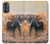 S1292 Dusty Elephant Egrets Hülle Schutzhülle Taschen für Motorola Moto G62 5G