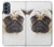 S1852 Pug Dog Hülle Schutzhülle Taschen für Motorola Moto G62 5G