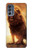 S1957 Lion Aslan Hülle Schutzhülle Taschen für Motorola Moto G62 5G