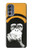 S2324 Funny Monkey with Headphone Pop Music Hülle Schutzhülle Taschen für Motorola Moto G62 5G