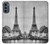 S2350 Old Paris Eiffel Tower Hülle Schutzhülle Taschen für Motorola Moto G62 5G
