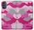 S2525 Pink Camo Camouflage Hülle Schutzhülle Taschen für Motorola Moto G62 5G