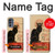 S2739 Chat Noir Black Cat Vintage Hülle Schutzhülle Taschen für Motorola Moto G62 5G