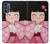 S3042 Japan Girl Hina Doll Kimono Sakura Hülle Schutzhülle Taschen für Motorola Moto G62 5G