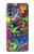 S3255 Colorful Art Pattern Hülle Schutzhülle Taschen für Motorola Moto G62 5G