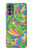 S3273 Flower Line Art Pattern Hülle Schutzhülle Taschen für Motorola Moto G62 5G
