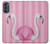 S3805 Flamingo Pink Pastel Hülle Schutzhülle Taschen für Motorola Moto G62 5G