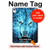 S0752 Blue Fire Grim Wolf Hülle Schutzhülle Taschen für iPad 10.9 (2025,2022)