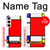 S0157 Composition Red Blue Yellow Hülle Schutzhülle Taschen für Samsung Galaxy S23