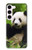 S1073 Panda Enjoy Eating Hülle Schutzhülle Taschen für Samsung Galaxy S23