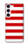 S2364 Red and White Striped Hülle Schutzhülle Taschen für Samsung Galaxy S23