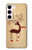 S3081 Wooden Raindeer Graphic Printed Hülle Schutzhülle Taschen für Samsung Galaxy S23