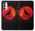 S3328 Crow Red Moon Hülle Schutzhülle Taschen für Samsung Galaxy S23