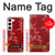 S3817 Red Floral Cherry blossom Pattern Hülle Schutzhülle Taschen für Samsung Galaxy S23