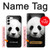 S1072 Panda Bear Hülle Schutzhülle Taschen für Samsung Galaxy S23 Plus