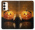 S1083 Pumpkin Spider Candles Halloween Hülle Schutzhülle Taschen für Samsung Galaxy S23 Plus