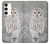S1566 Snowy Owl White Owl Hülle Schutzhülle Taschen für Samsung Galaxy S23 Plus