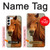 S1595 Beautiful Brown Horse Hülle Schutzhülle Taschen für Samsung Galaxy S23 Plus