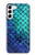 S3047 Green Mermaid Fish Scale Hülle Schutzhülle Taschen für Samsung Galaxy S23 Plus