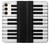 S3078 Black and White Piano Keyboard Hülle Schutzhülle Taschen für Samsung Galaxy S23 Plus