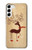 S3081 Wooden Raindeer Graphic Printed Hülle Schutzhülle Taschen für Samsung Galaxy S23 Plus
