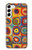 S3409 Squares Concentric Circles Hülle Schutzhülle Taschen für Samsung Galaxy S23 Plus