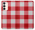 S3535 Red Gingham Hülle Schutzhülle Taschen für Samsung Galaxy S23 Plus