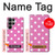 S2358 Pink Polka Dots Hülle Schutzhülle Taschen für Samsung Galaxy S23 Ultra