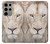 S2399 White Lion Face Hülle Schutzhülle Taschen für Samsung Galaxy S23 Ultra