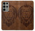 S2529 Leo Zodiac Tattoo Brown Graphic Print Hülle Schutzhülle Taschen für Samsung Galaxy S23 Ultra