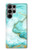 S3399 Green Marble Graphic Print Hülle Schutzhülle Taschen für Samsung Galaxy S23 Ultra