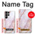 S3482 Soft Pink Marble Graphic Print Hülle Schutzhülle Taschen für Samsung Galaxy S23 Ultra