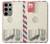 S3551 Vintage Airmail Envelope Art Hülle Schutzhülle Taschen für Samsung Galaxy S23 Ultra