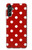 S2951 Red Polka Dots Hülle Schutzhülle Taschen für Samsung Galaxy A14 5G
