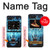 S0752 Blue Fire Grim Wolf Hülle Schutzhülle Taschen für Motorola Moto Razr 2022