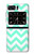 S1723 Mint Chevron Zigzag Hülle Schutzhülle Taschen für Motorola Moto Razr 2022