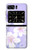S2361 Purple White Flowers Hülle Schutzhülle Taschen für Motorola Moto Razr 2022