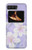 S2361 Purple White Flowers Hülle Schutzhülle Taschen für Motorola Moto Razr 2022
