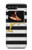 S2882 Black and White Striped Gold Dolphin Hülle Schutzhülle Taschen für Motorola Moto Razr 2022